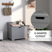 Grey 61L Home Storage Chest With Lift Top Lid And Modern Design By HOMCOM