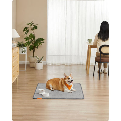 Large Reusable Dog Training Pads 2 Pack 122 x 91 cm Washable and Absorbent Grey by Feandrea