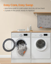 Large Reusable Dog Training Pads 2 Pack 122 x 91 cm Washable and Absorbent Grey by Feandrea