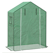 Walk In Greenhouse Cover Replacement with Roll Up Door for Garden Growing Green