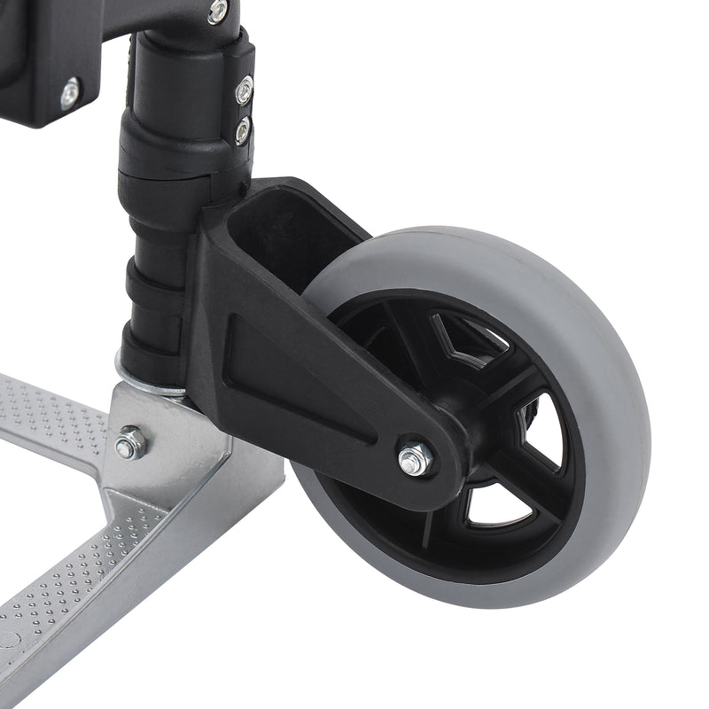 Folding Trolley Cart for Easy Home and Office Moving with Adjustable Handle Silver Tone