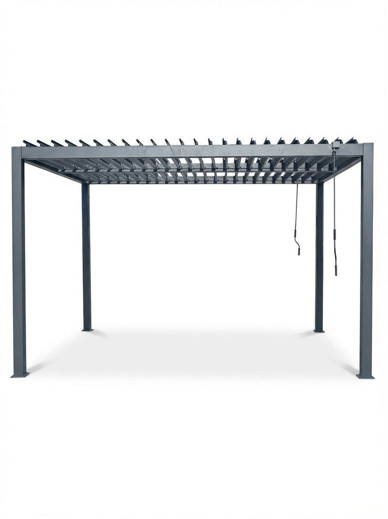 Pure 3x3m louvred roof pergola with solar LED lighting
