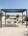 Pure 3x3m louvred roof pergola with solar LED lighting