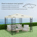 3m x 3m Gazebo Frame Replacement Canopy Cream Weather Resistant by Outsunny