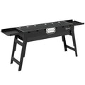 Portable Folding Charcoal Barbecue Grill for Easy Outdoor Cooking with Side Shelves Black Outsunny