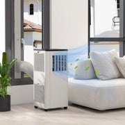9000 BTU Portable Air Conditioner with App Control Cools Rooms Up To 20 SQM White