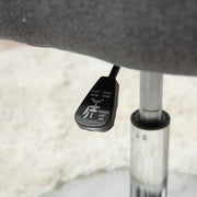 Swivel Accent Chair with Adjustable Height and Lumbar Support for Home Office, Dark Grey