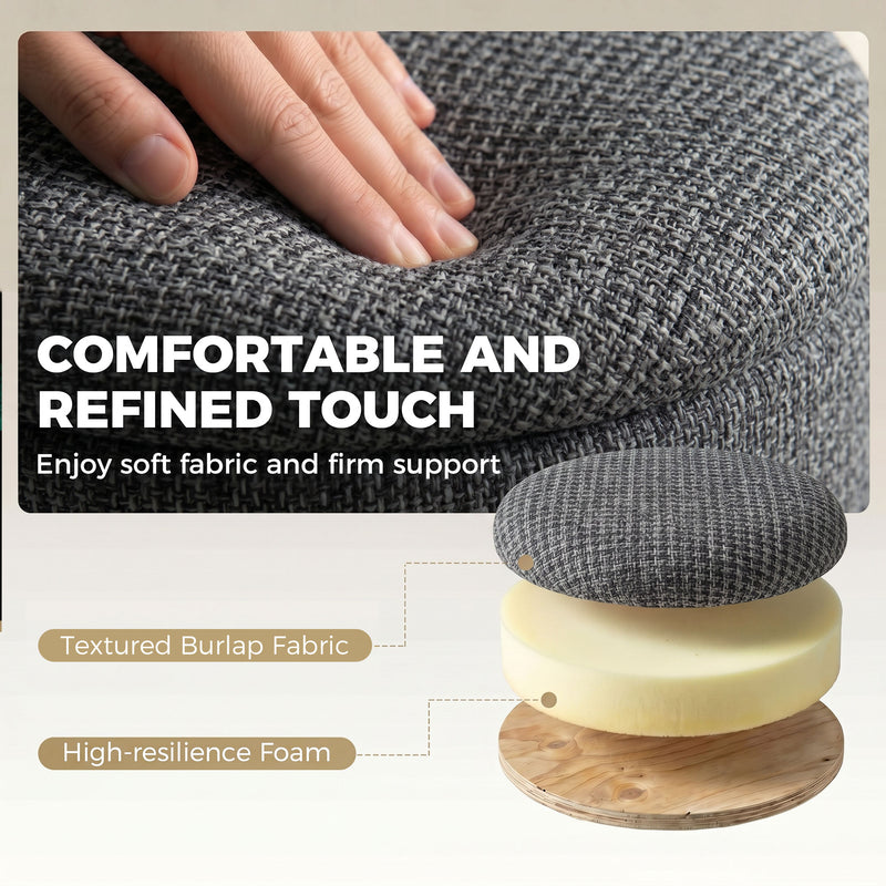 Storage Ottoman with Reversible Lid for Blankets and Remotes Compact Footrest