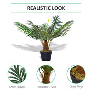 60cm Artificial Palm Tree with 8 Leaves in Nursery Pot for Indoor and Outdoor Use Green