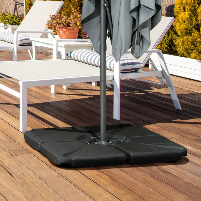 Parasol Base Stand Weights 84kg Black