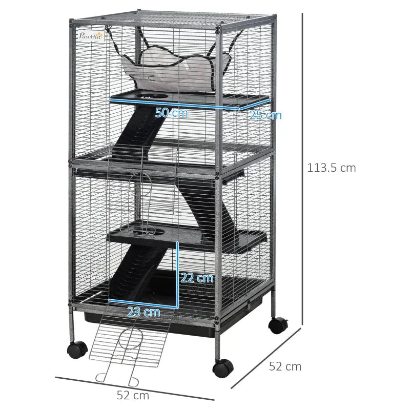 Indoor Cage For Chinchilla With Wheels