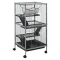 Indoor Cage For Chinchilla With Wheels Pawhut