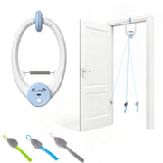 Automatic Doorway Cat Toy With Timer For Indoor Play And Scratch Prevention White Blue Pawhut