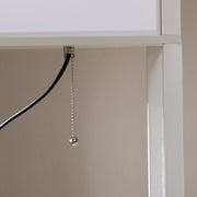 Tall Floor Lamp With 3 Tier Shelving Unit for Living Room or Bedroom Storage, White