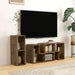Rustic Brown TV Stand for TVs up to 75 Inches with Storage Shelves Extendable Design by HOMCOM
