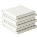 Garden Seat Cushions Set of 6 for Comfortable Outdoor Chairs Removable Covers Cream White Outsunny
