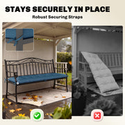 Sun Lounger Cushion for Outdoor Comfort with Water-Repellent UV Protection Blue Outsunny