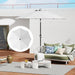 Cream 3m Replacement Parasol Canopy UPF 50 Plus with Top Vent Fits 8 Rib Frames by Outsunny
