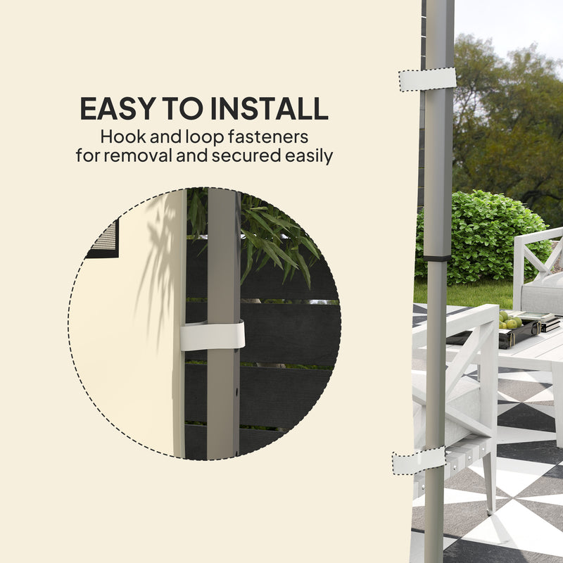 Beige 195 x 295cm Replacement Gazebo Sidewall for Outdoor Shelter by Outsunny