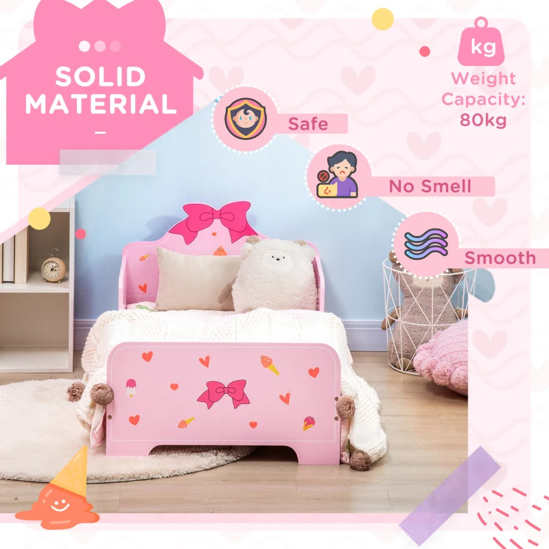 Pink Princess Toddler Bed (3-6 Years): 143x74x59cm, Patterns