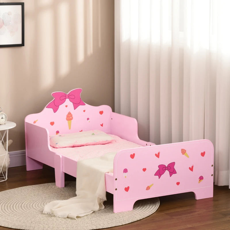 Pink Princess Toddler Bed (3-6 Years): 143x74x59cm, Patterns