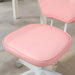 Image of a Pink Armless Desk Chair With Wheels