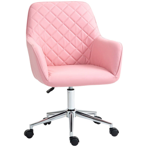 Image of a Pink Desk Chair With Wheels