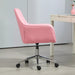 Image of a Pink Desk Chair With Wheels