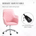 Image of a Pink Desk Chair With Wheels