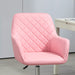 Image of a Pink Desk Chair With Wheels