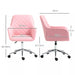 Image of a Pink Desk Chair With Wheels