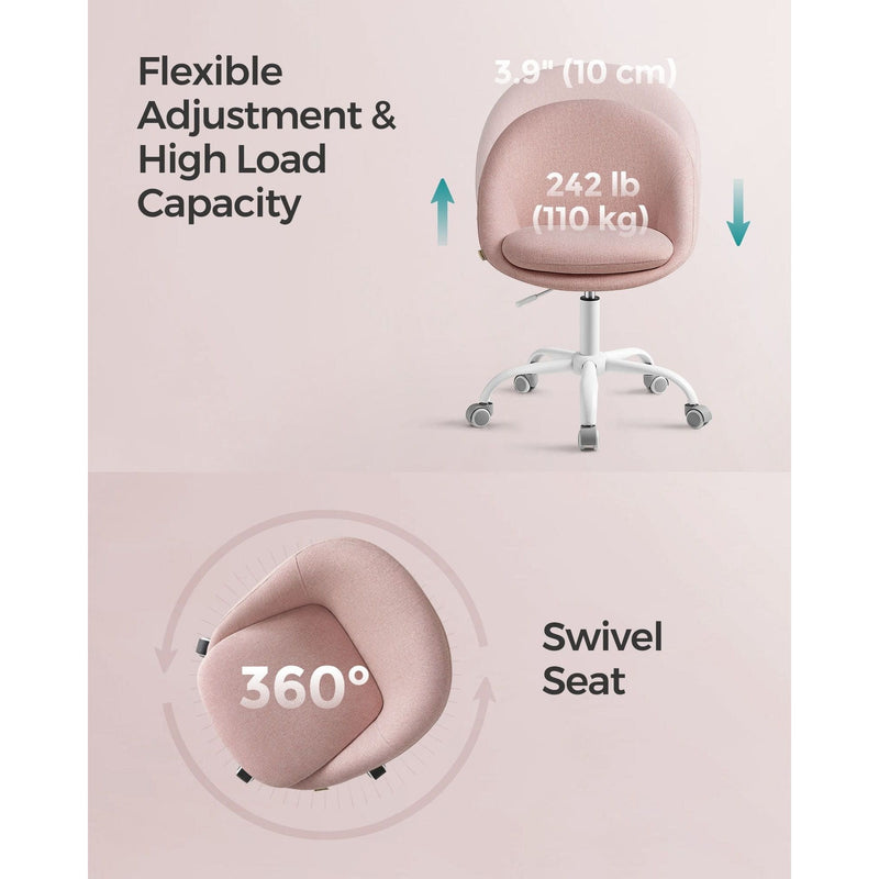 Pink Desk Chair With Wheels