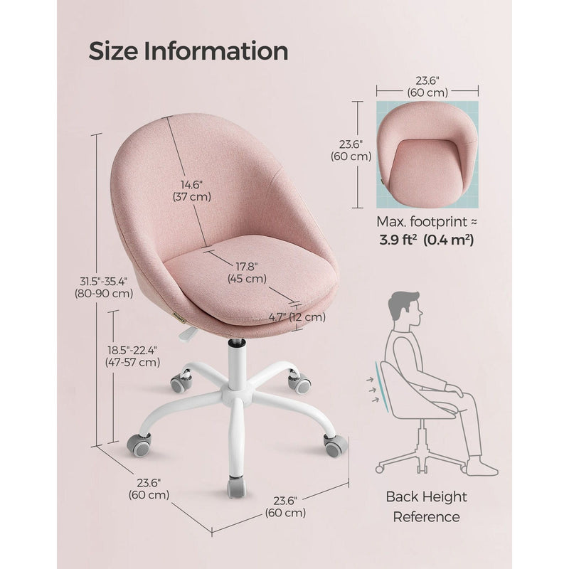 Pink Desk Chair With Wheels