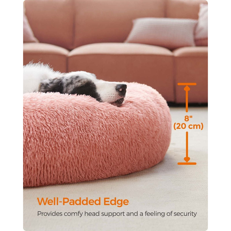 Pink Fluffy Dog Bed by Feandrea