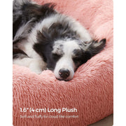 Pink Fluffy Dog Bed by Feandrea