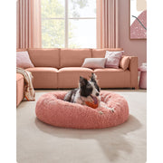 Pink Fluffy Dog Bed by Feandrea