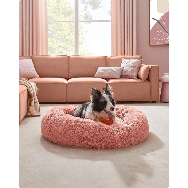 Pink Fluffy Dog Bed by Feandrea