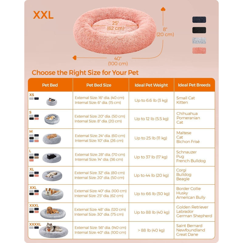 Pink Fluffy Dog Bed by Feandrea