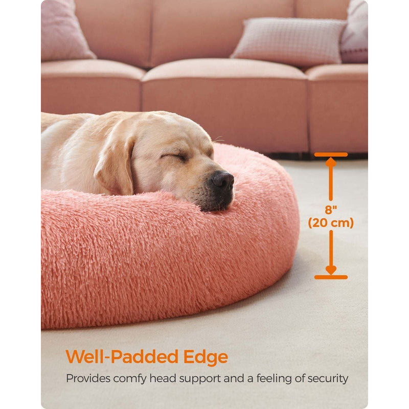 Pink Fluffy Dog Bed by Feandrea