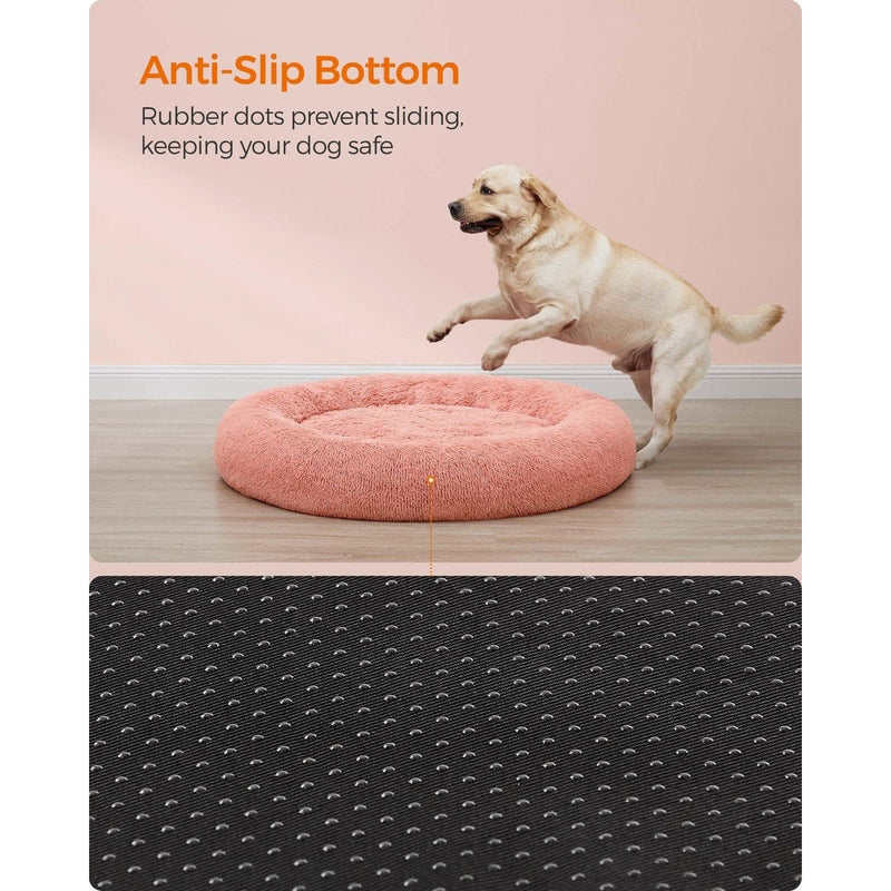 Pink Fluffy Dog Bed by Feandrea