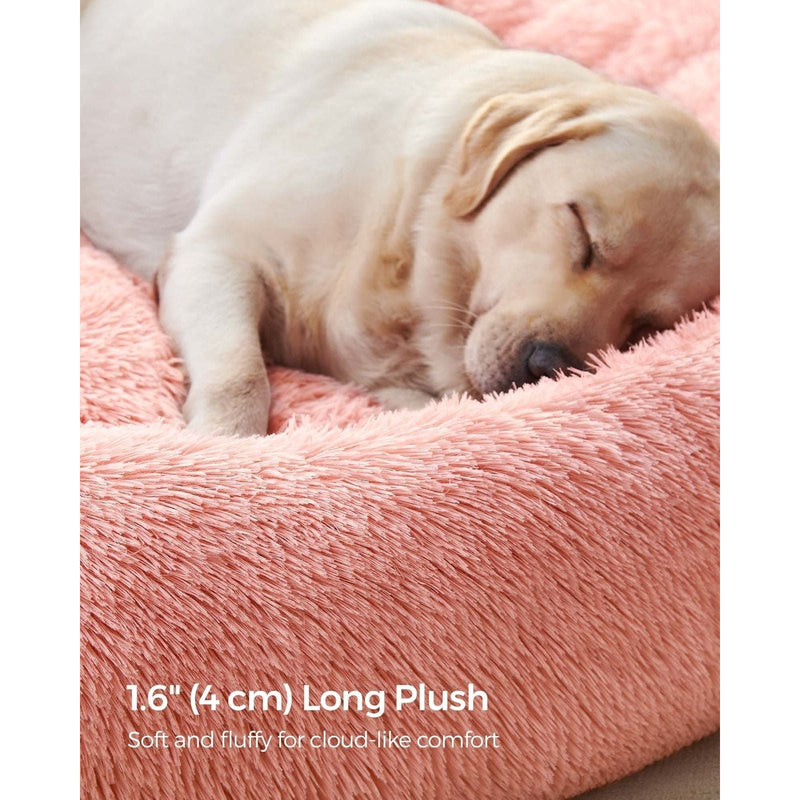 Pink Fluffy Dog Bed by Feandrea