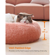 Pink Fluffy Dog Bed by Feandrea