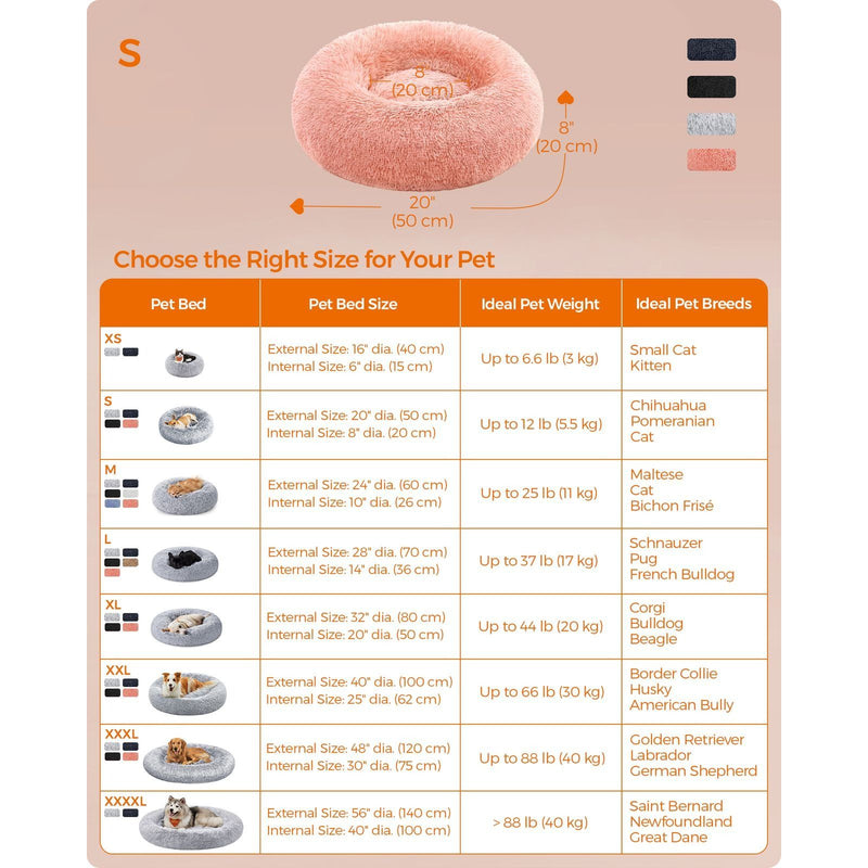 Pink Fluffy Dog Bed by Feandrea