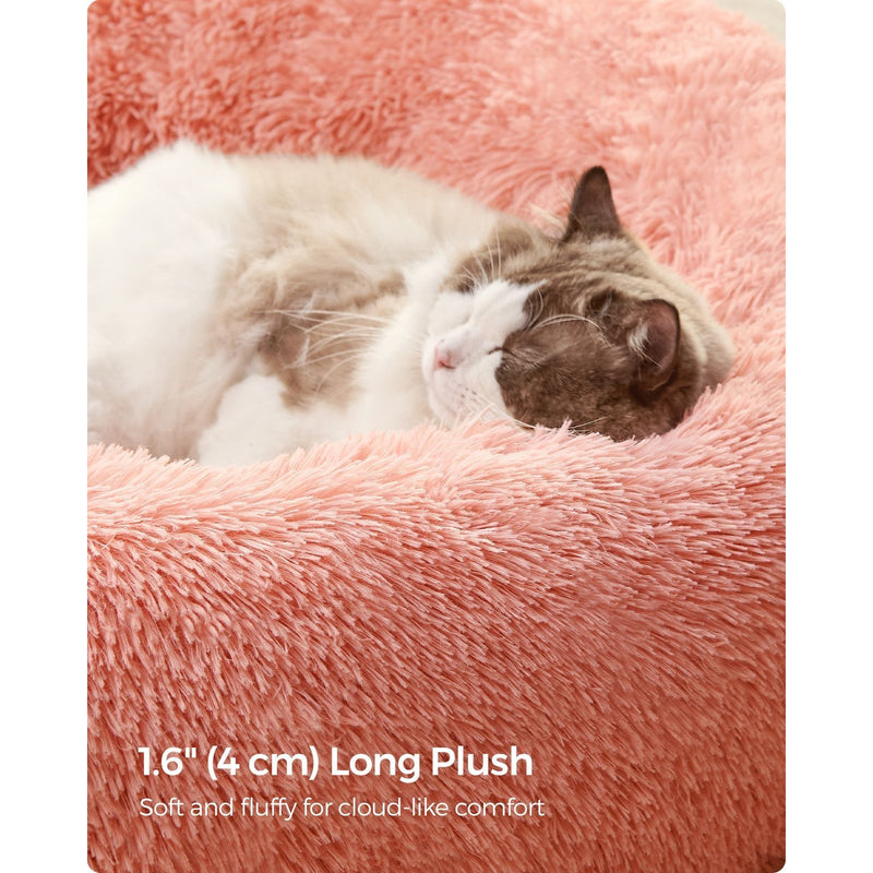 Pink Fluffy Dog Bed by Feandrea