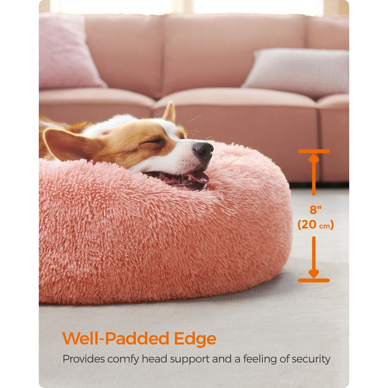 Pink Fluffy Dog Bed by Feandrea