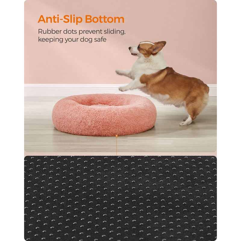 Pink Fluffy Dog Bed by Feandrea