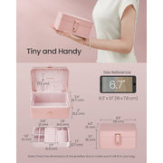 Image of a Pink Travel Jewelry Case