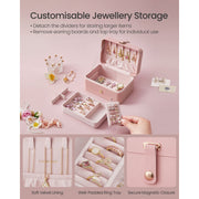 Image of a Pink Travel Jewelry Case