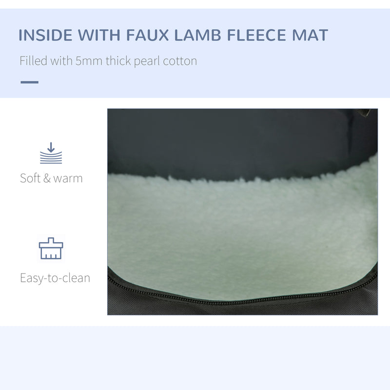 Portable Pet Carrier With Soft Cushion For Small Dogs Ideal For Travel, Grey