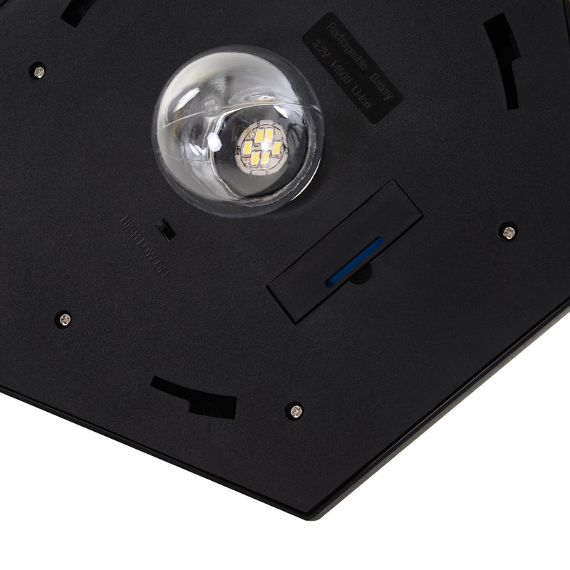 Tall Solar Garden Post Light With LED Lantern For Outdoor Pathways And Driveways